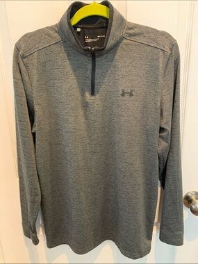 Under Armour Heather Charcoal 1/4 Zip Performance Pullover Medium